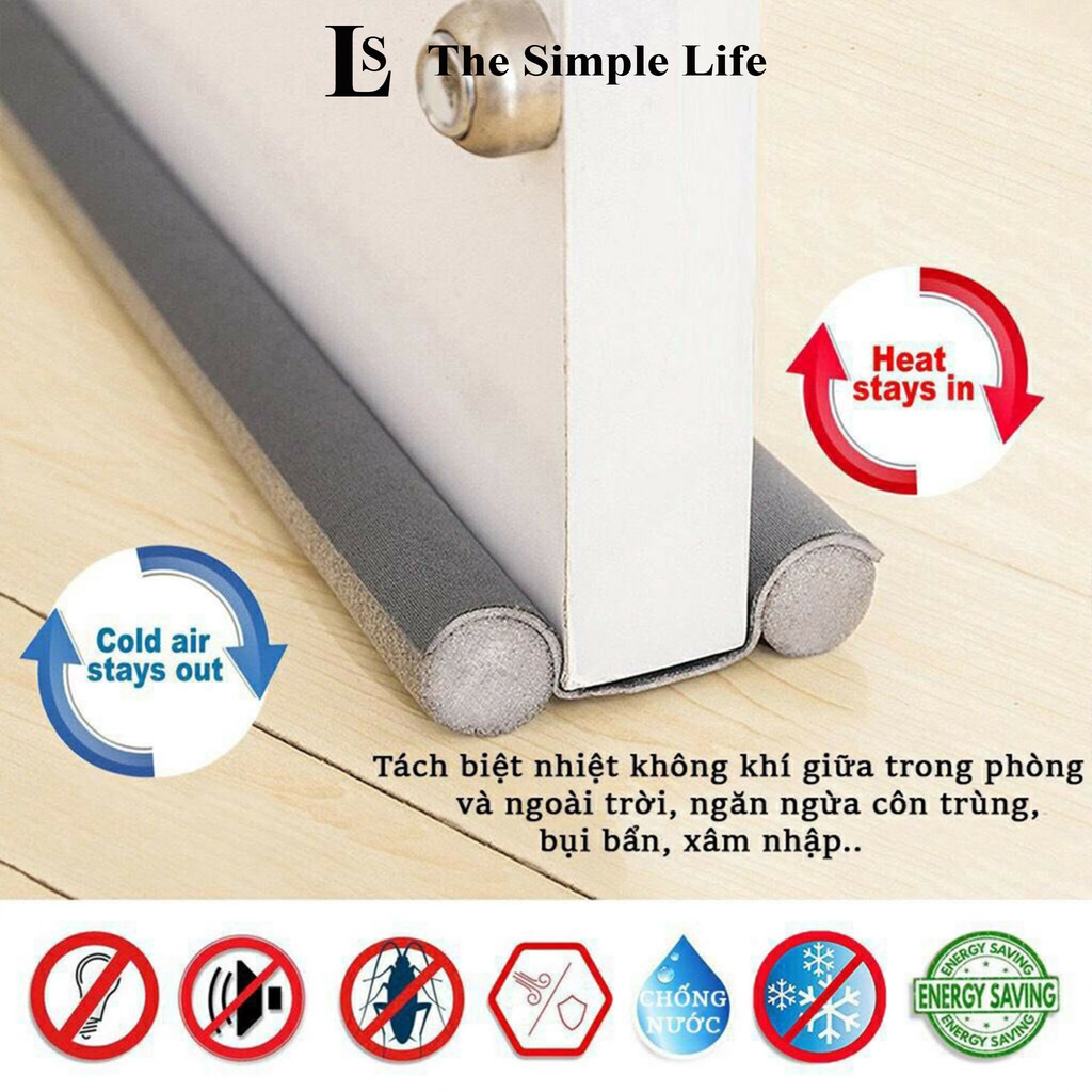Xốp chặn cửa, thanh xốp miếng chắn khe cửa ngăn côn trùng bụi bẩn, chặn gió điều hòa, tránh kẹp tay chân [CHÍNH HÃNG]