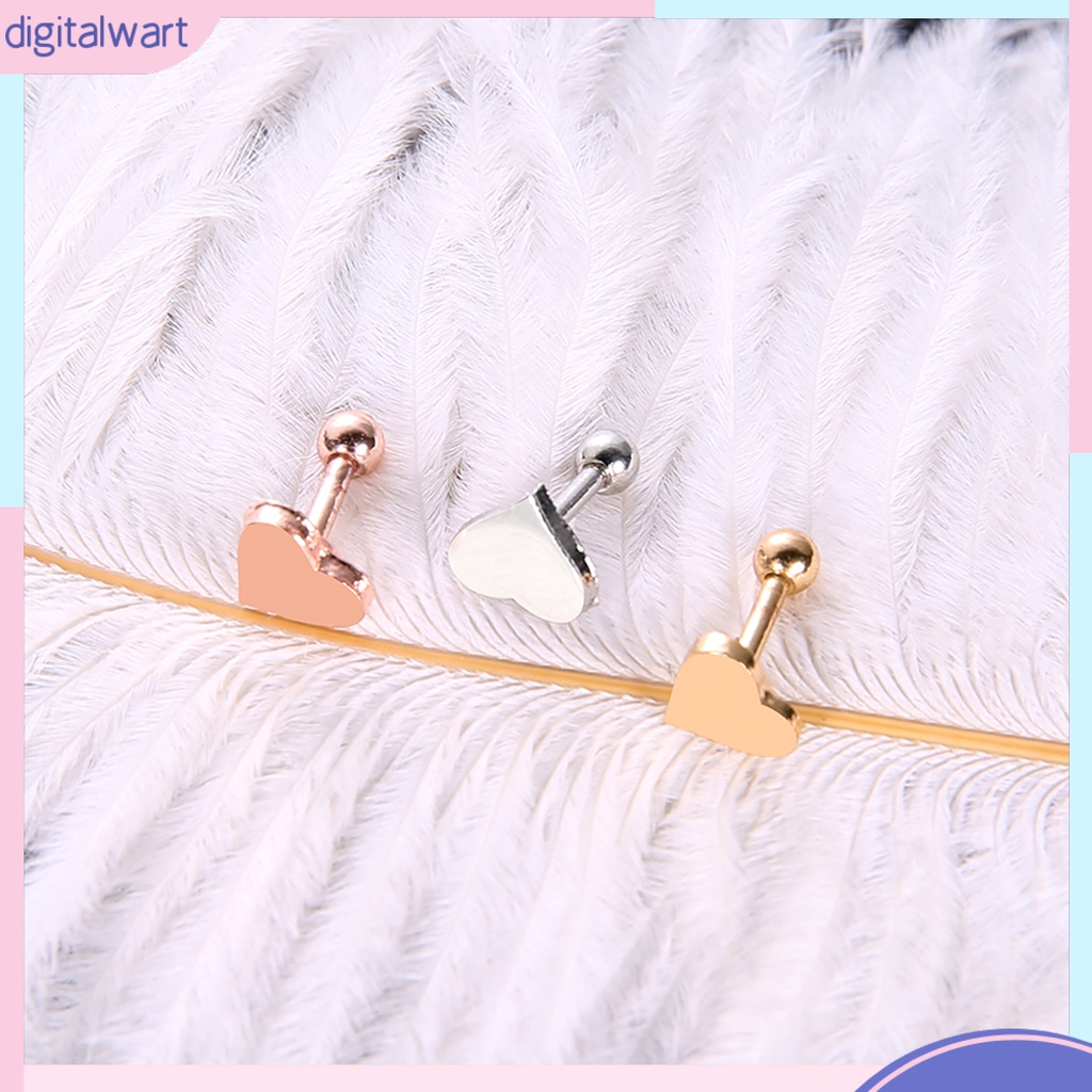 Khuyên Tai Kim Loại Hình Trái Tim Đơn Giản Thời Trang Cho Nữ