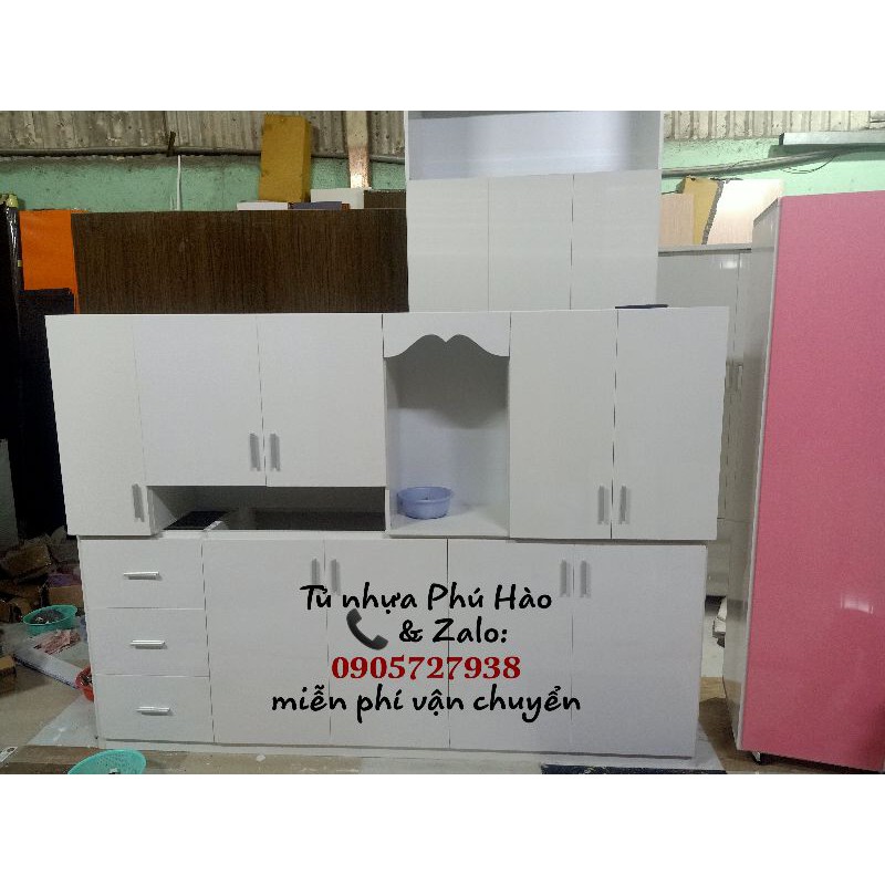 tủ bếp nhựa đài Loan Cao cấp nhận đo vẽ tại nhà FREESHIP | BigBuy360 - bigbuy360.vn