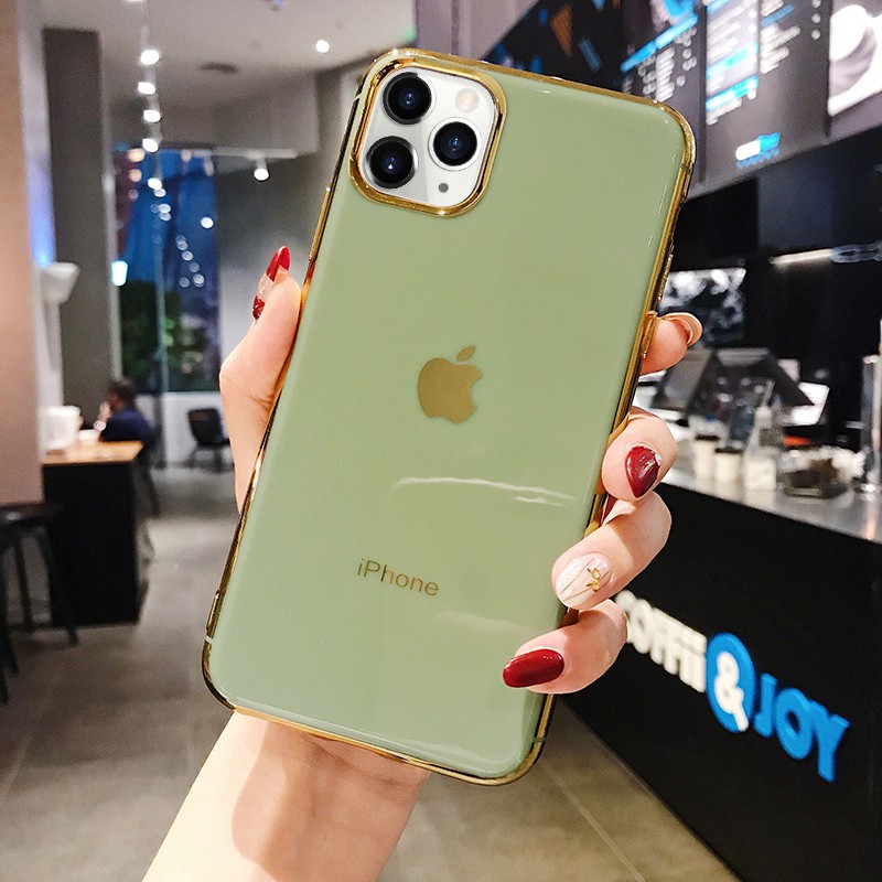 Ốp lưng iphone Logo Táo Viền Mạ Vàng 6/6plus/6s/6s plus/6/7/7plus/8/8plus/x/xs/xs max/11/11 pro/11 promax