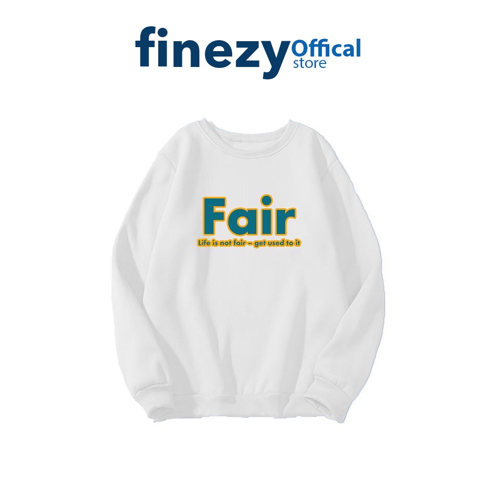 Áo Sweater nam nữ Finezy Unisex form rộng, vải nỉ bông dày dặn, phong cách oversize Fair