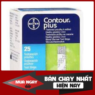 Que thử đường huyết bayer contour plus hộp 25 test