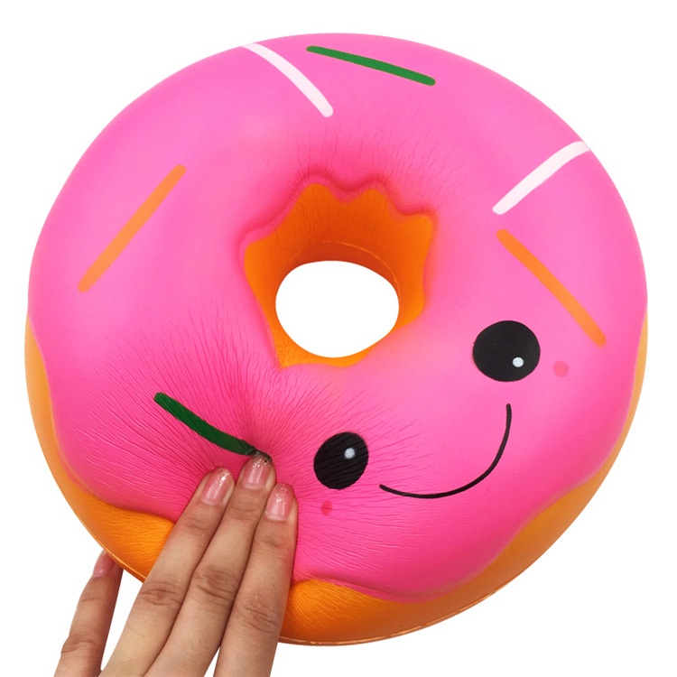 [ĐẠI KHỔNG LỒ] Squishy Bánh Kem Donus Donut Tròn Màu Hồng Cảm Xúc Đại Khổng Lồ Chính Hãng