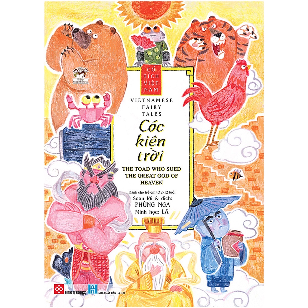 Sách - Cổ tích Việt Nam - Vietnamese fairy tales (4 cuốn) (Thạch Sanh + Sọ Dừa + Cóc kiện trời + Ai mua hành tôi)