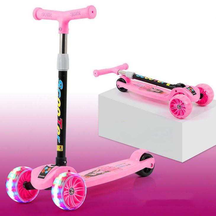 𝑭𝑹𝑬𝑬𝑺𝑯𝑰𝑷  Xe trượt Scooter AN Toàn cho bé Bánh Xe Kích Thước Lớn Có đèn LED Phát sáng