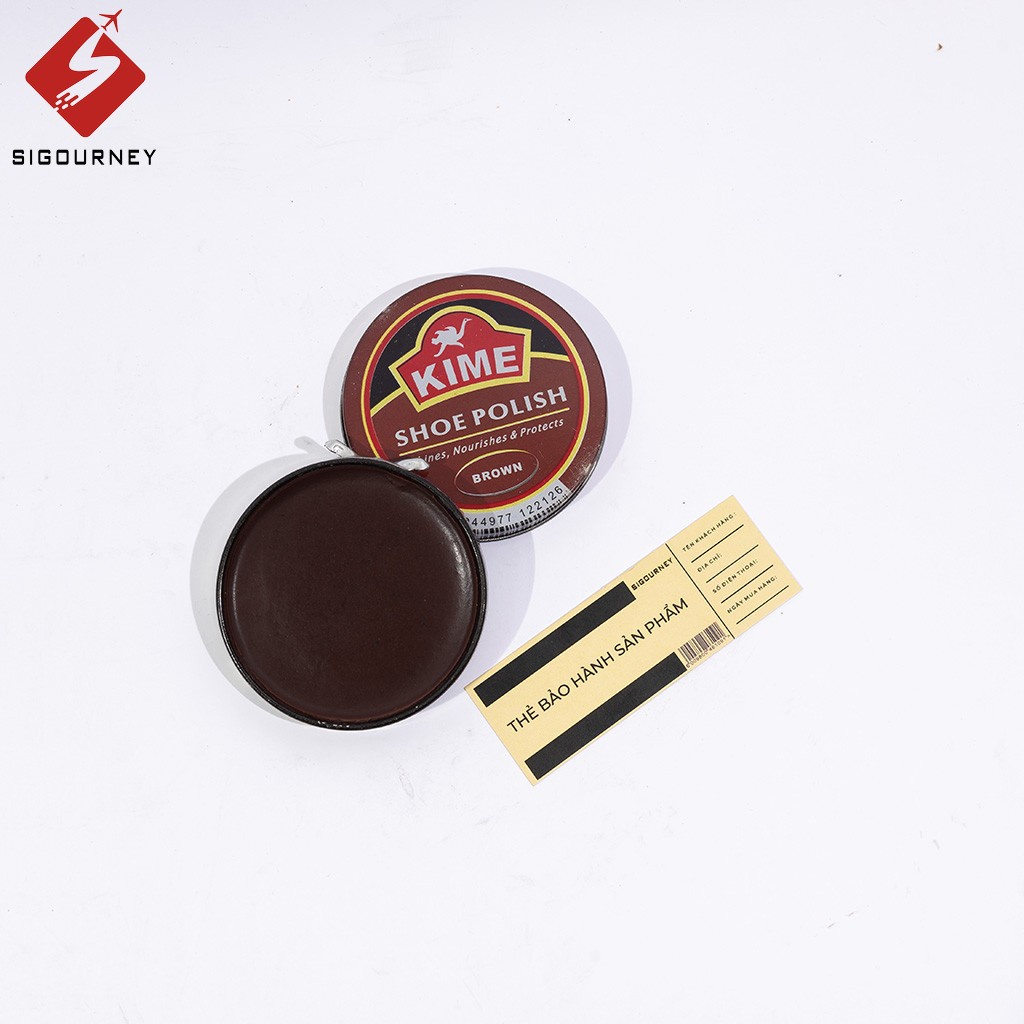 Combo Xi Đánh Giày KIME Và Bàn Chải Đánh Giày - Combo Vệ Sinh Giày Da Chuyên Dụng