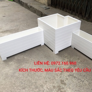 [Thiết kế chân liền] Chậu hàng rào/kẻ chỉ composite đủ size và màu sắc