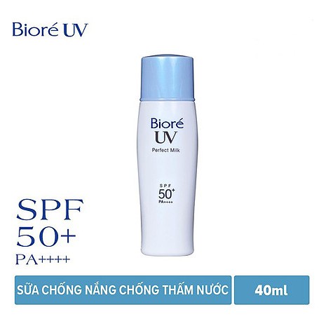 (Tặng kèm 2 gói ST dưỡng da) Kem chống nắng xanh đi biển Biore PA++++, SPF50, Công nghệ phấn phủ Sara từ Nhật Bản