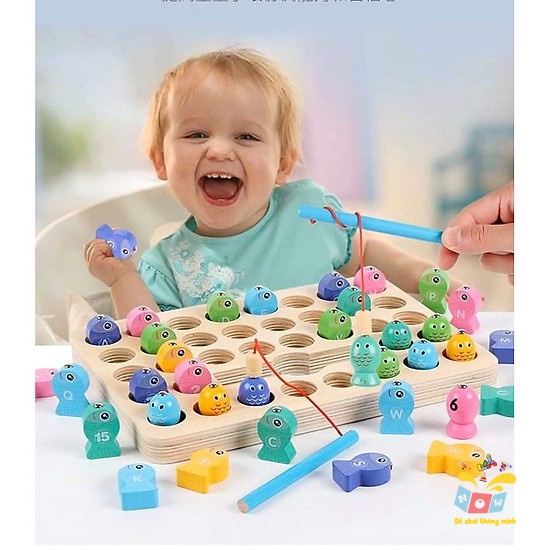 Đồ chơi câu cá gỗ, Bộ câu cá 5 dòng cao cấp