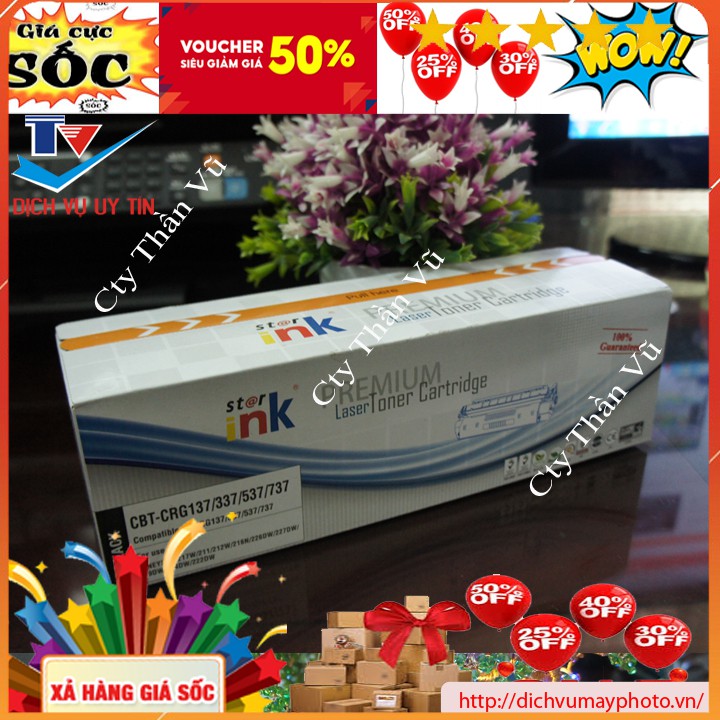 Hộp mực máy in Canon 303A HP 12A thương hiệu Star ink sắc nét bền đẹp