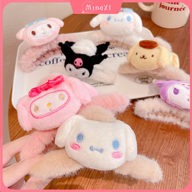 SANRIO Kẹp Tóc Lông Xù Hình Chó Yugui Hoạt Hình Phong Cách Hàn Quốc Dành Cho Bé Gái