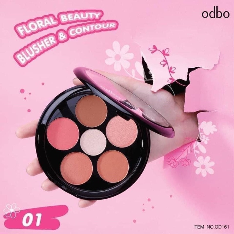 Má hồng , bắt sáng và tạo khối đa năng Odbo Floral Beauty Blusher & Contour | BigBuy360 - bigbuy360.vn