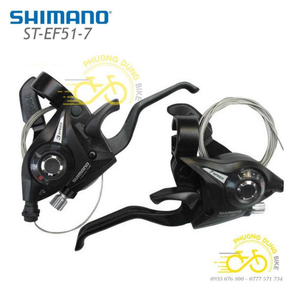 Tay đề xe đạp Shimano ST-EF51-7  3x7 Speed