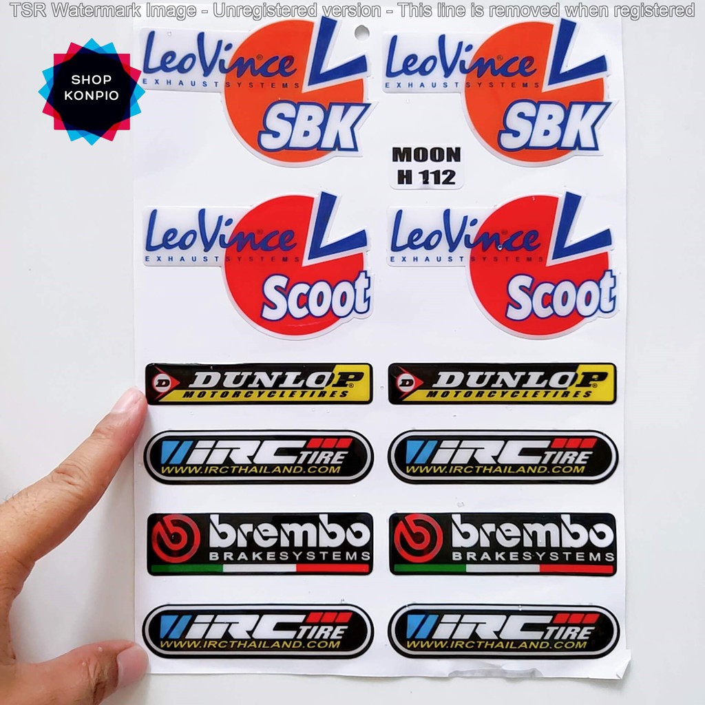 Bộ Tem Sticker LeoVince Dập Nổi Cao Cấp Dán Xe Máy, Ô Tô, Mũ Bảo Hiểm, Chống Thấm Nước, Chống Bay Màu