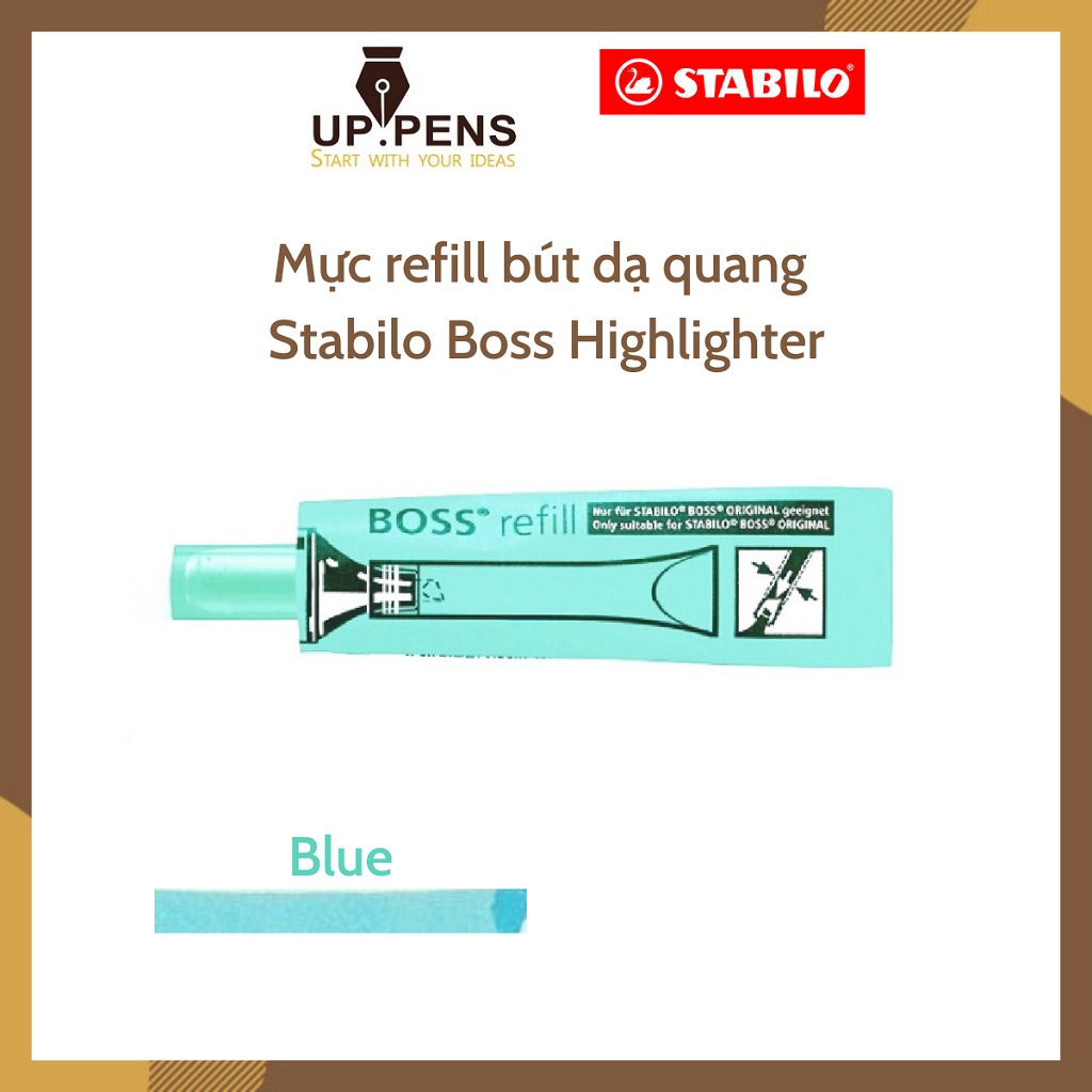 Mực refill bút highlight Stabilo Boss Highlighter – Màu xanh dương