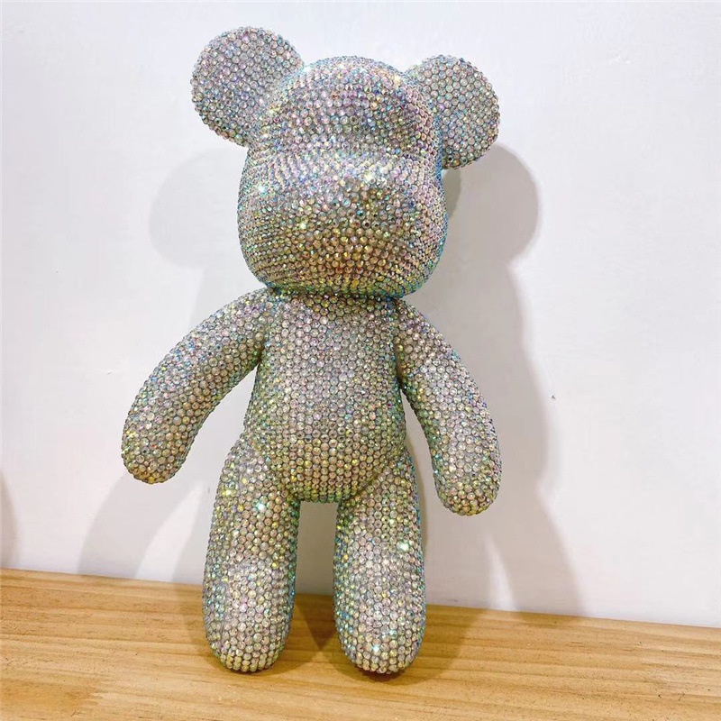 [Mã LIFE0503TOYS1 giảm 10% đơn 150k] Gấu đính đá, Gấu đính đá handmade Bearbrick size 23cm cao cấp cho mọi lứa tuổi