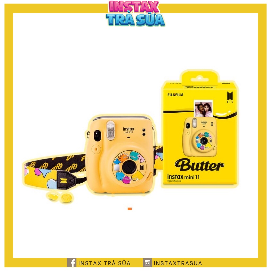 Instax Mini 11 BTS BUTTER - Máy ảnh lấy ngay Fujifilm - Chính hãng bảo hành 1 năm - Tặng kèm 10 film