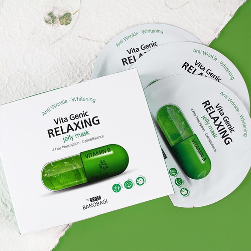 Mặt nạ thuốc màu xanh lá- Banobagi Vita Genic Jelly Mask Relaxing Vitamin B(miếng)