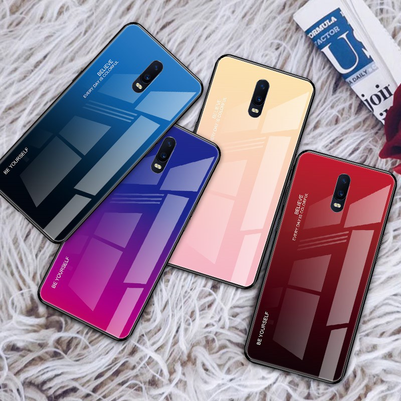 Ốp Điện Thoại Kính Cường Lực Màu Gradient Cho Oppo Reno Z A39 A57 F3 A77 F5 A73 A79 A5 A9 | BigBuy360 - bigbuy360.vn