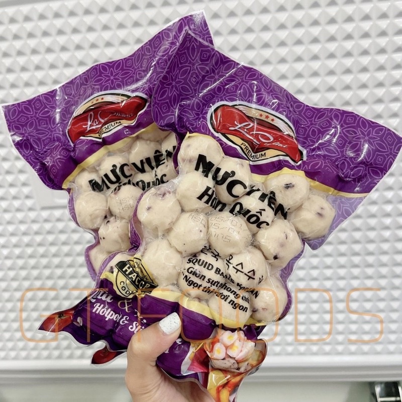 1Kg Mực Viên Hàn Quốc Lacusina thơm ngon/ gói 500g_ Ship hỏa tốc