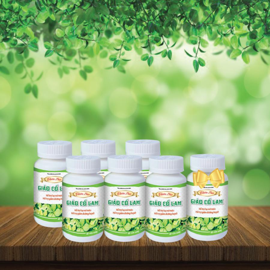 Thiên Bảo Giảo Cổ Lam Đông Á - Combo 6 hộp - Hỗ trợ hạ mỡ máu, hỗ rợ giảm đường huyết, hạn chế xơ vữa mạch máu