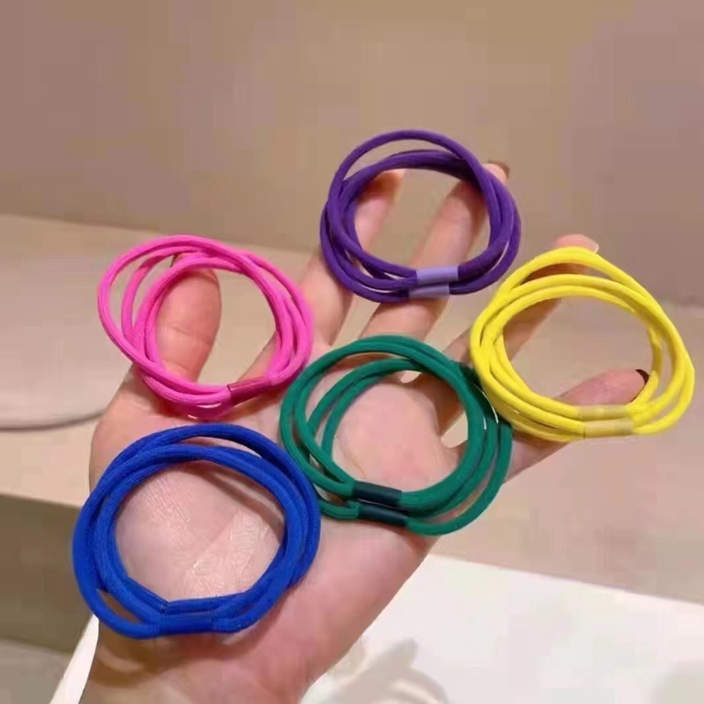 Dây Thun Cột Tóc Màu Đen Dạ Quang Co Giãn 2022