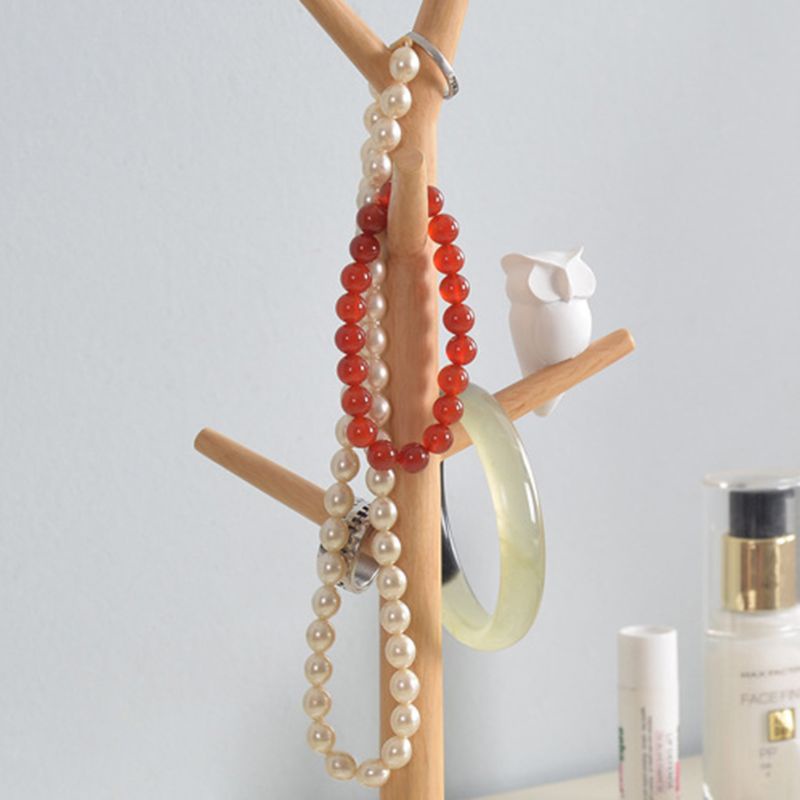 Giá Đỡ Trưng Bày Trang Sức Hình Chim Cú Bằng Nhựa Resin