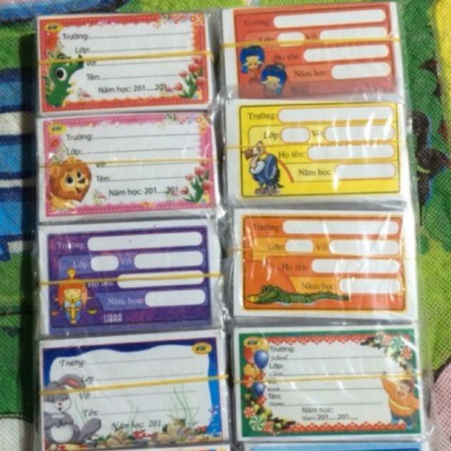 Combo nhãn vở học sinh