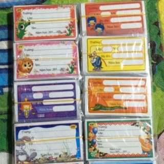 Combo nhãn vở học sinh