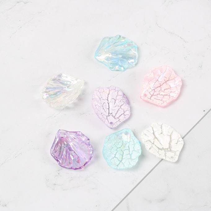 Charm các mẫu lá trong suốt trang trí kẹp tóc, dán Jibbitz, vỏ ốp điện thoại, DIY