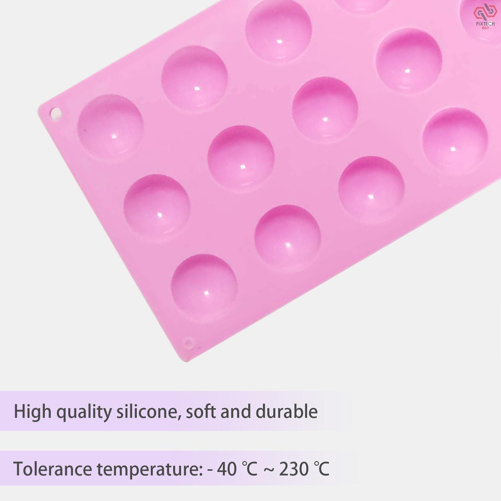 1 Khuôn Silicone Làm Bánh Hình Bán Nguyệt 15 Lỗ Không Dính Diy