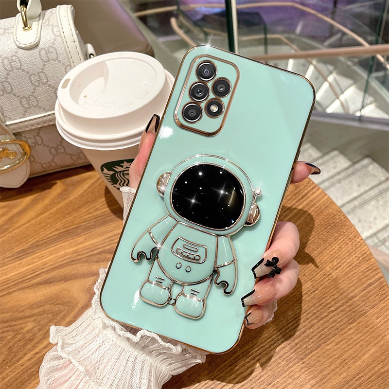 Ốp Điện Thoại Có Giá Đỡ Hình Phi Hành Gia Cho Samsung Galaxy A01 A03 A13 A30 A20 A50S A50 A70 A51 A71 4G A7 2018 A750