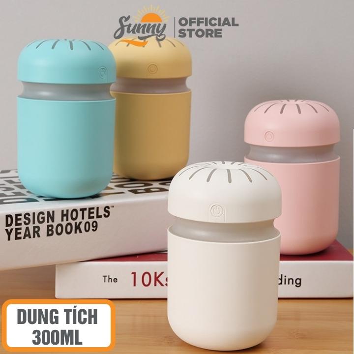 Máy xông tinh dầu LED RGB kiêm decor đèn ngủ phun sương tạo ẩm dung tích 300ml MX5