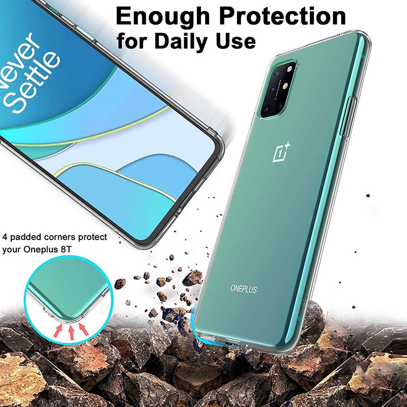 Ốp điện thoại tpu silicon mềm trong suốt chống sốc cho Oneplus 9 8 8t 7 7t 6 6t Nord N10 Pro