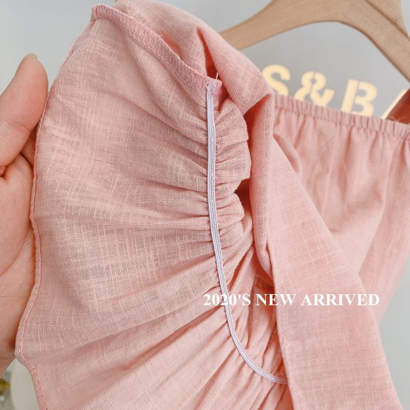 Áo Thun Cotton Tay Ngắn Phồng Xếp Ly Phong Cách Hàn Quốc Nhật Bản Dễ Thương Thời Trang Mùa Hè Dành Cho Bé Gái 2022