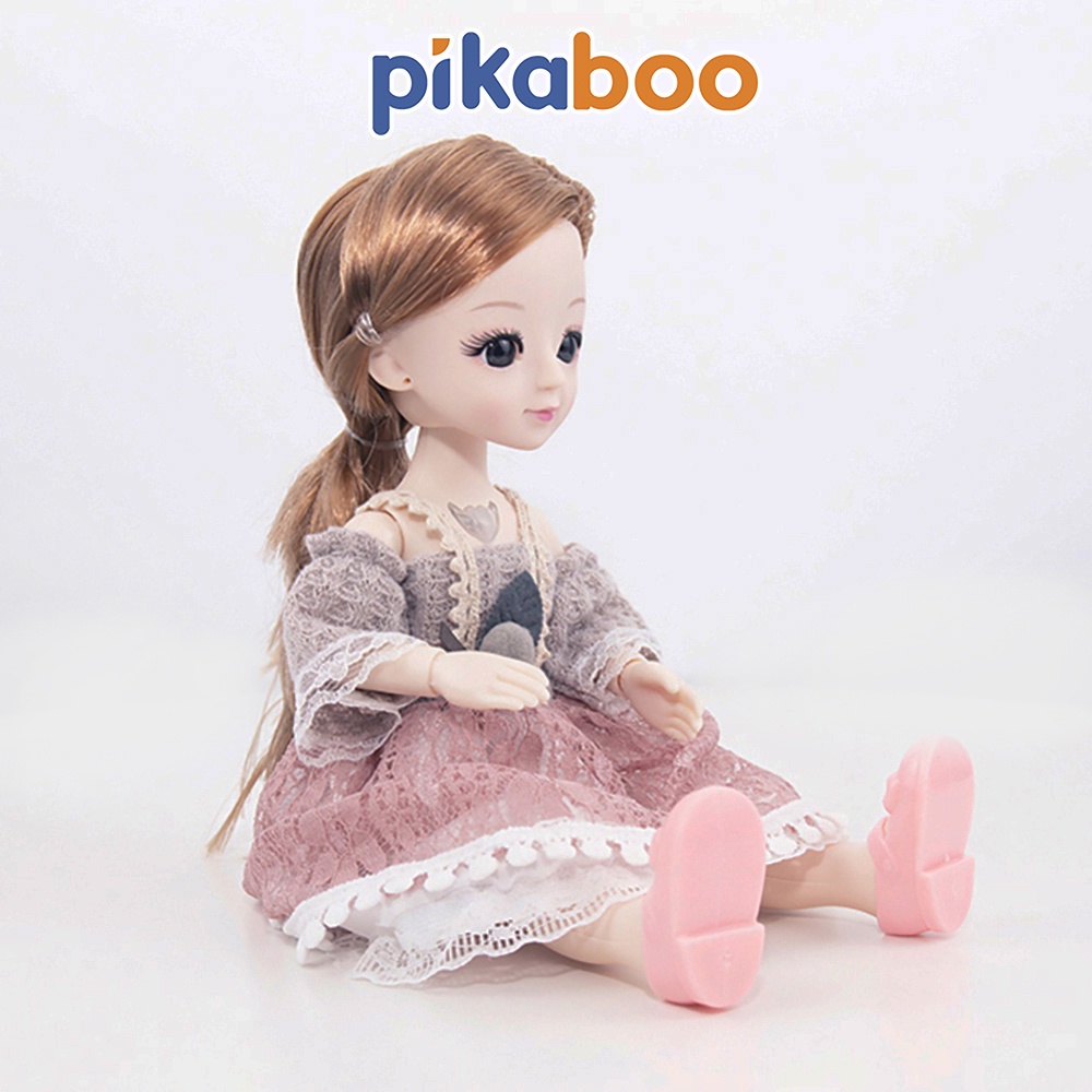 Đồ chơi cho bé gái búp bê siêu đáng yêu cao cấp Pikaboo làm tự nhựa nguyên sinh an toàn cho trẻ em