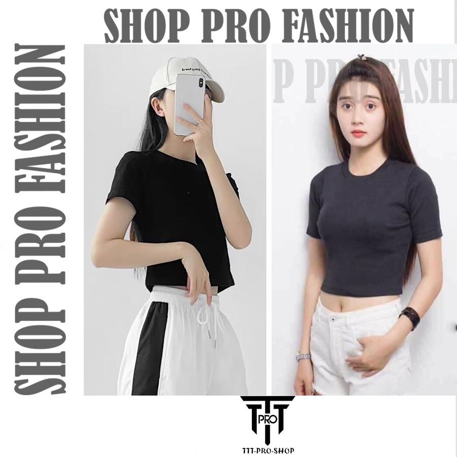 Áo croptop thun nữ, thun gân trơn, áo thun nữ TTT-PRO SHOP ĐẸP | BigBuy360 - bigbuy360.vn