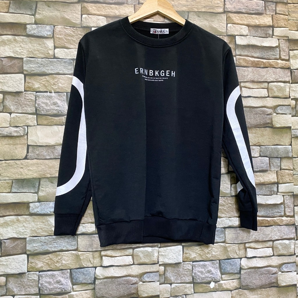 Áo nỉ dài tay nam, áo thun nỉ  cotton Hoodie Nam Nữ inTay dài cá tính [Hàng Loại 1] Nam Nữ Cổ Tròn Basic | BigBuy360 - bigbuy360.vn