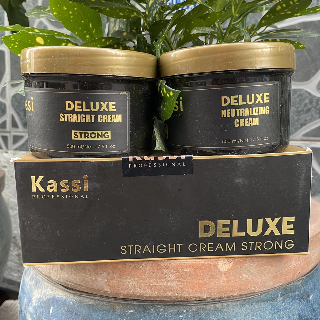 Kem duỗi tóc Kassi Deluxe Straight Cream 500mlx2