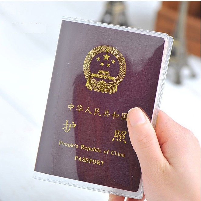 bao passport 3 Ngăn nhựa trong dẻo Loại Dày