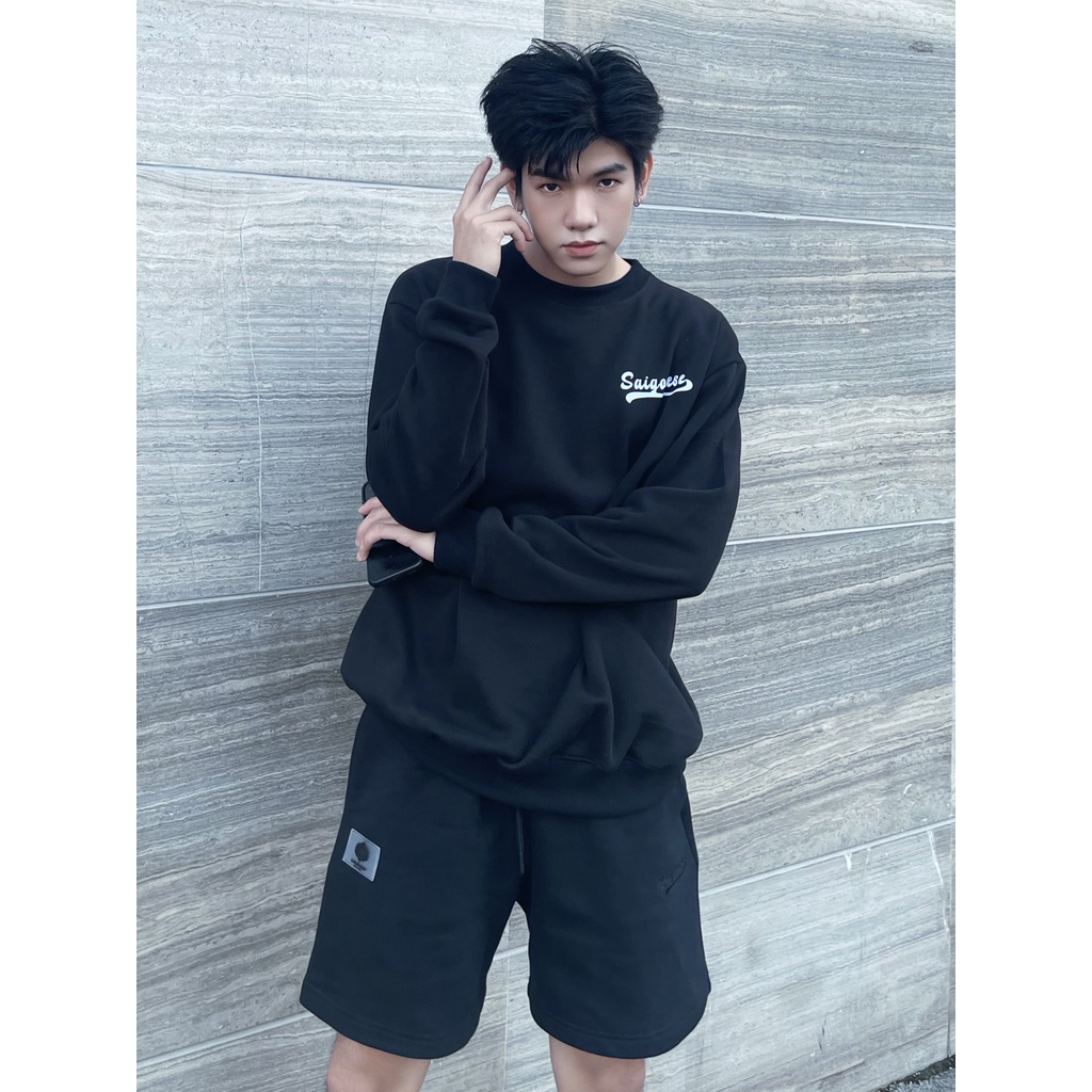 Quần Short Nỉ SAIGONESE Unisex Nam Nữ 5 Màu Trơn