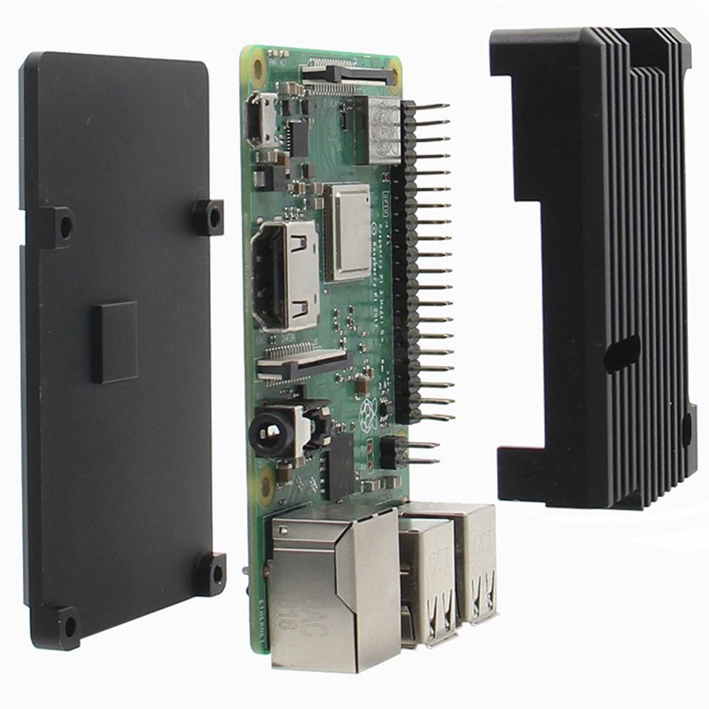 Bộ vỏ bảo vệ có chức năng tản nhiệt bằng hợp kim nhôm kích thước 8.5x5.5x2.2cm dành cho máy tính Raspberry Pi
