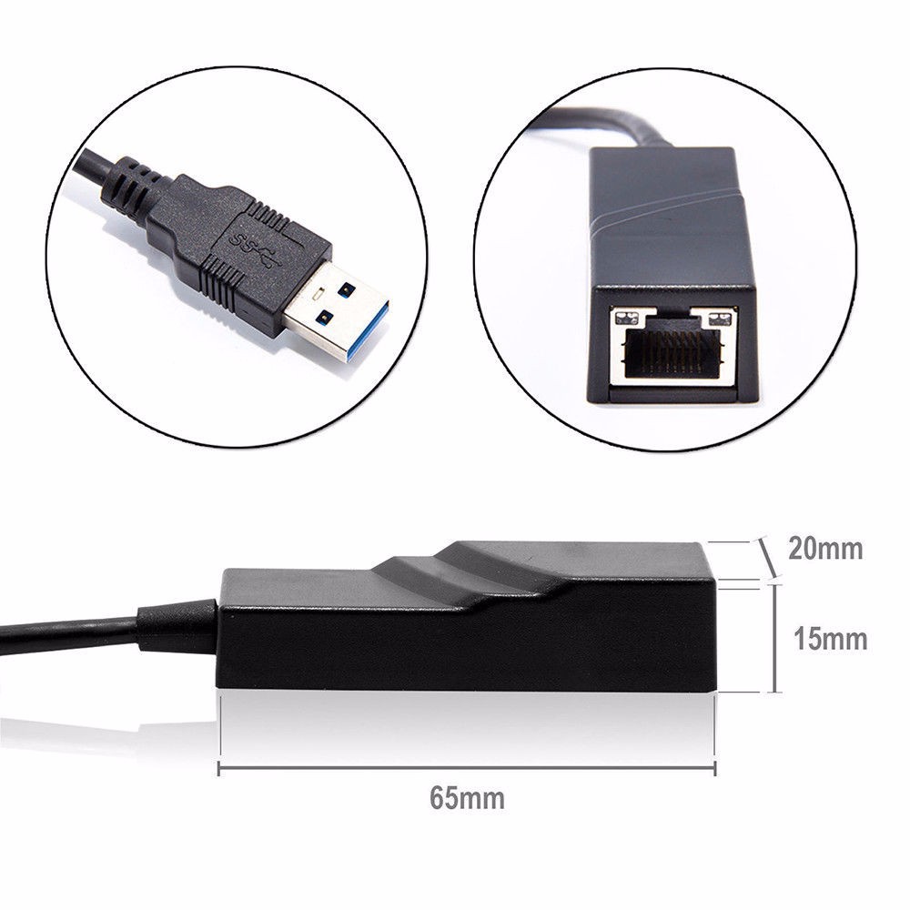 Bộ Chuyển Đổi Mạng Lan Usb 3.0 Sang 10 / 100 / 1000 Mbps Gigabit Rj45 Cho Pc Mac Em | WebRaoVat - webraovat.net.vn