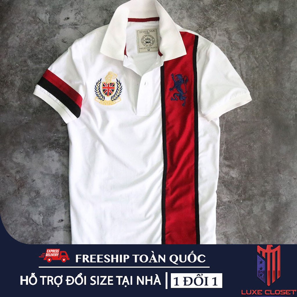 Áo thun nam có cổ phối logo con sư tử cực đẹp AXK053 | BigBuy360 - bigbuy360.vn