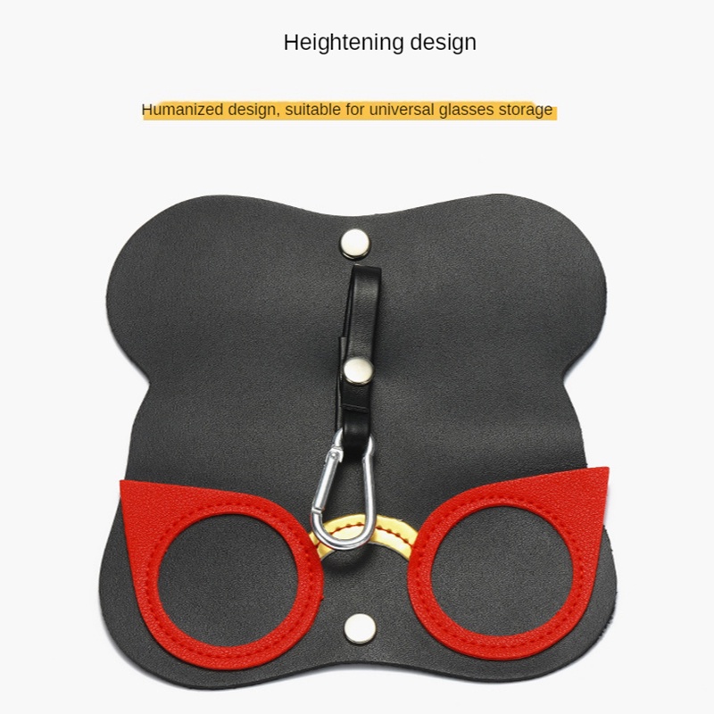Hộp Đựng Mắt Kính Bằng Da PU In Hình Cú Mèo Có Móc Và Móc Bảo Vệ Mắt Cho Nữ