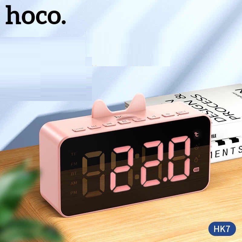 [SALE] Loa Bluetooth Hoco HK7 Kiêm Đồng Hồ Báo Thức - BH Chính Hãng - Hưng Long PC