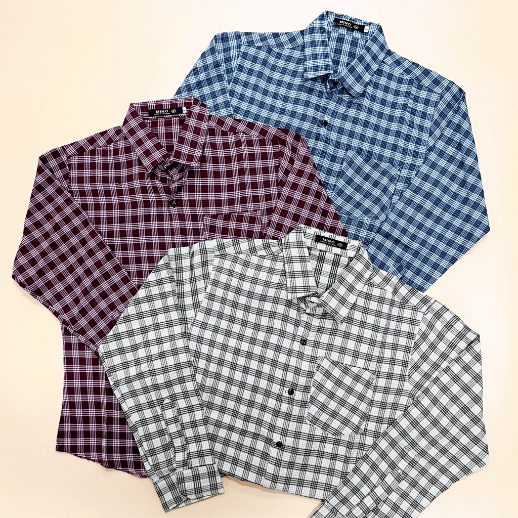 (HCM) ÁO SƠ MI NAM DÀI TAY CARO TÔN DÁNG CHO CÁC ANH EM THỜI TRANG TINH TẾ KME FASHION