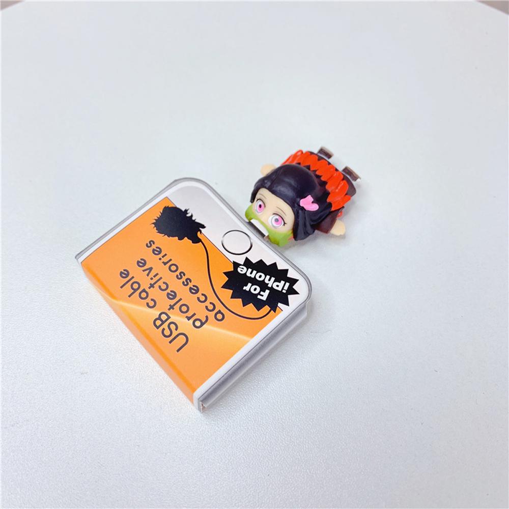 Phụ Kiện Quấn Bảo Vệ Dây Cáp Điện Thoại Hình Anime Kamado Tanjirou Kimetsu No Yaiba