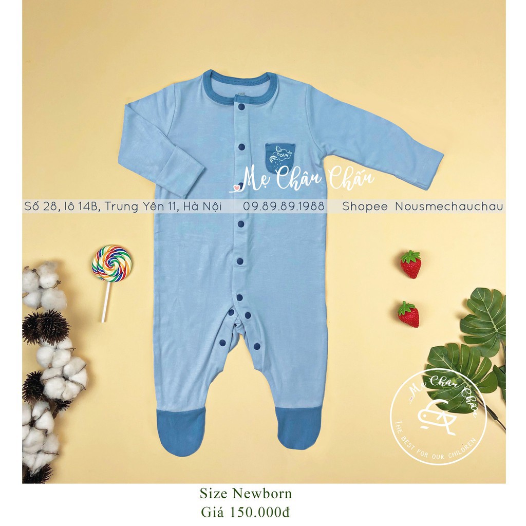 Bodysuit Nous sơ sinh chất petit có tất sơ sinh Nga Fish S611S+ W511S1+BDNB1