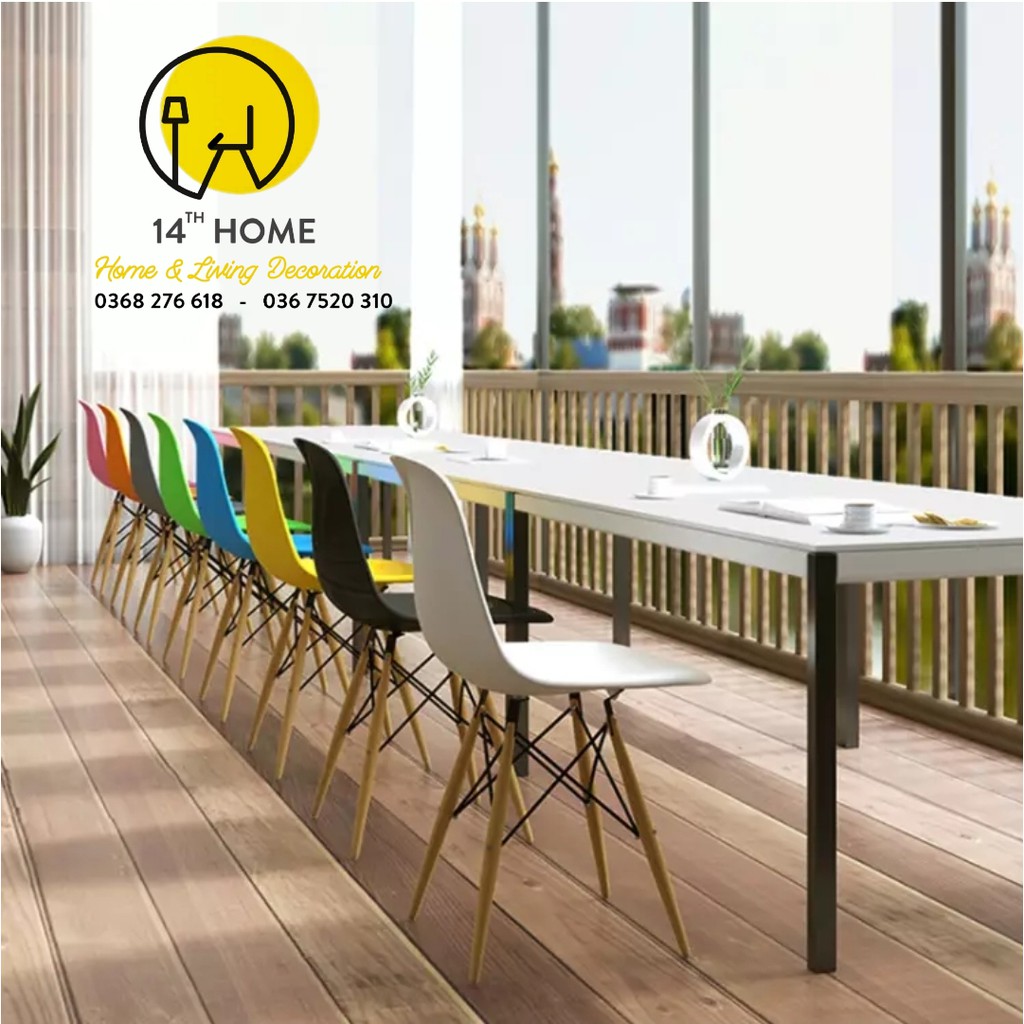 GHẾ EAMES Chân Gỗ Đan Thép (Ghế làm việc, quán cafe, phòng ăn...) Kiểu Hiện Đại Hàn Quốc | BigBuy360 - bigbuy360.vn